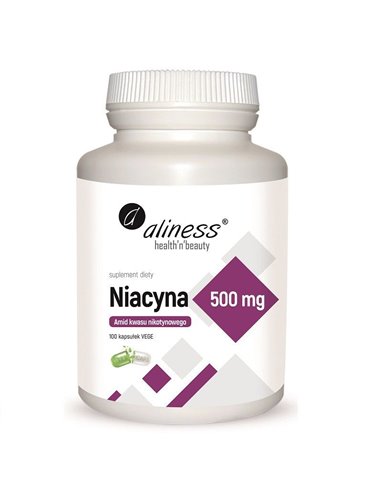 Βιταμίνη Β3, Νιασίνη, Νικοτιναμίδη 500 mg, 100 κάψουλες