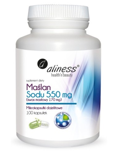 Βουτυρικό νάτριο 550 mg, 100 κάψουλες (aliness)