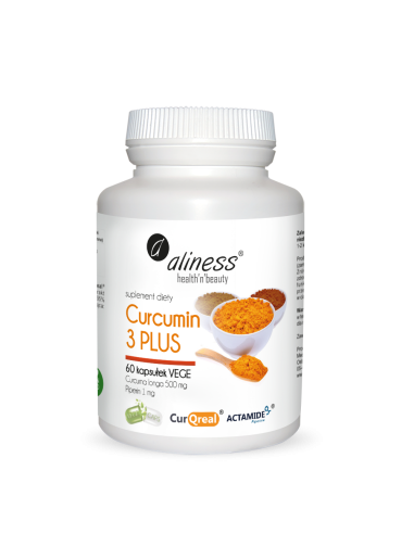 Curcumin PLUS Curcuma longa 500 mg Piperin 1 mg, 60 κάψουλες